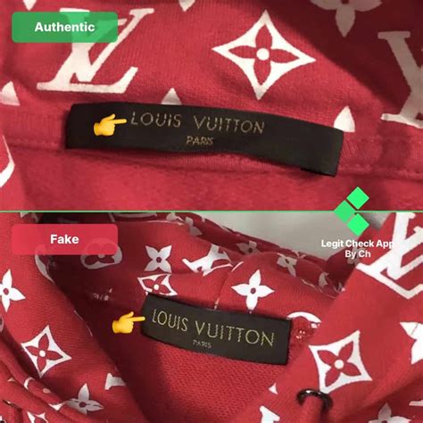 how to tell real from fake louis vuitton supreme crewneck|false louis vuitton prints.